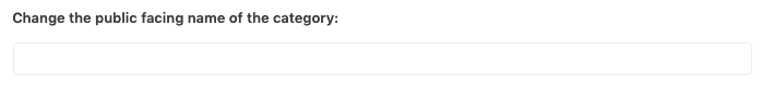 category name