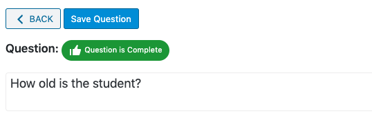enter question and click save