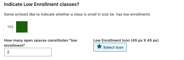 low enrollment indicator