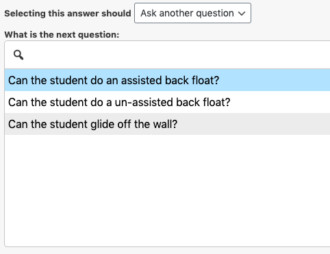 select next question