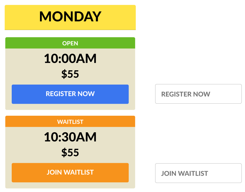 Calendar Button Labels