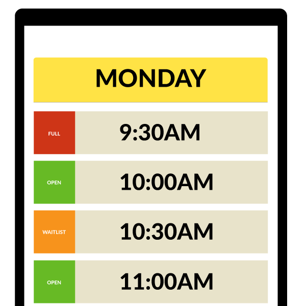 Mobile calendar labels